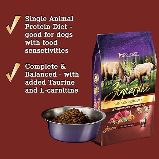zignature dog food taurine
