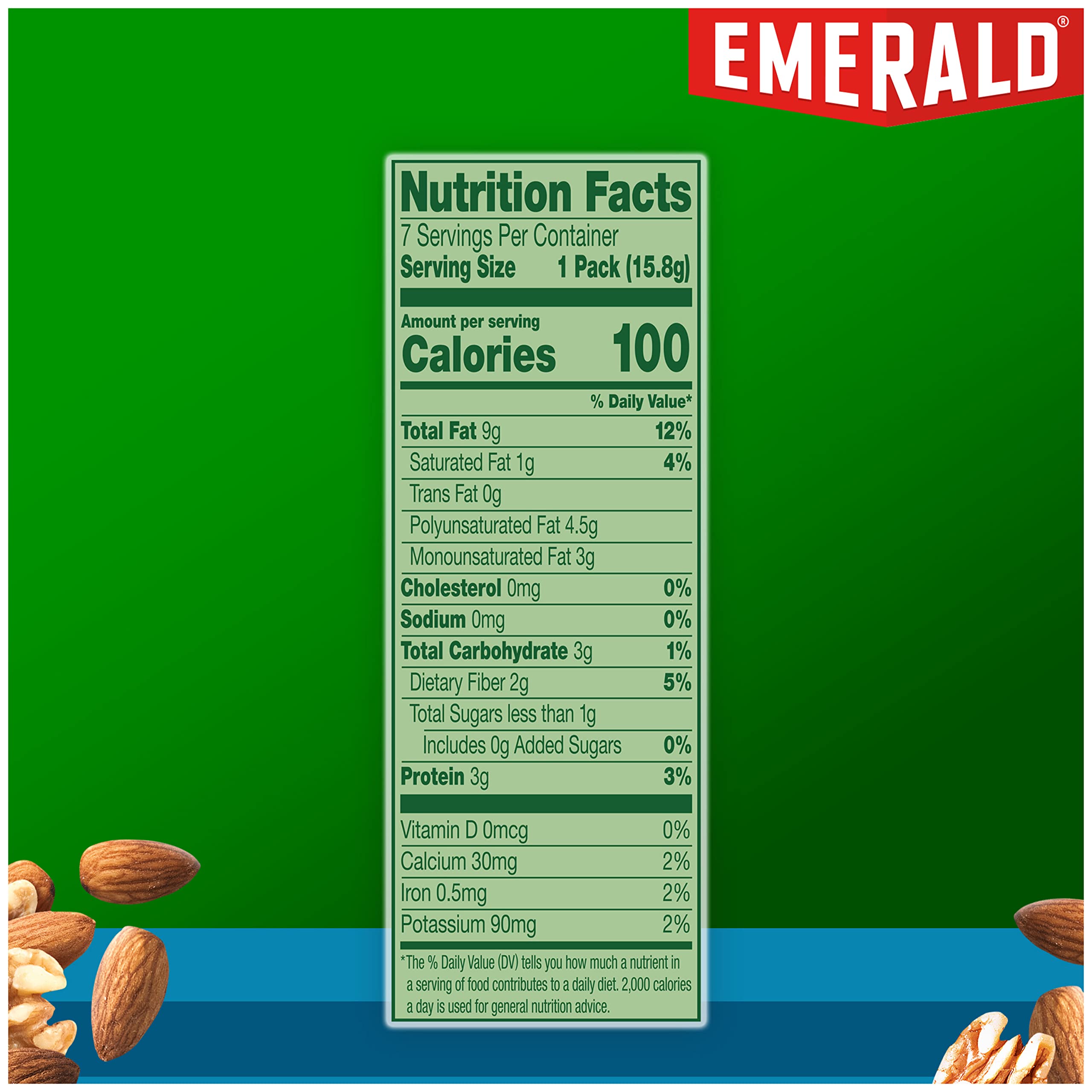 Mua Emerald Nuts Unsalted Almonds and Walnuts 7 Ct (1-Pack), 100 ...