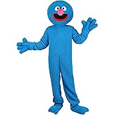 Adult Sesame Street Grover Costume | Jumpsuit with Headpiece, Gloves and Shoe Covers for Halloween, Events