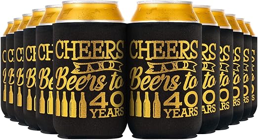 40th birthday koozies