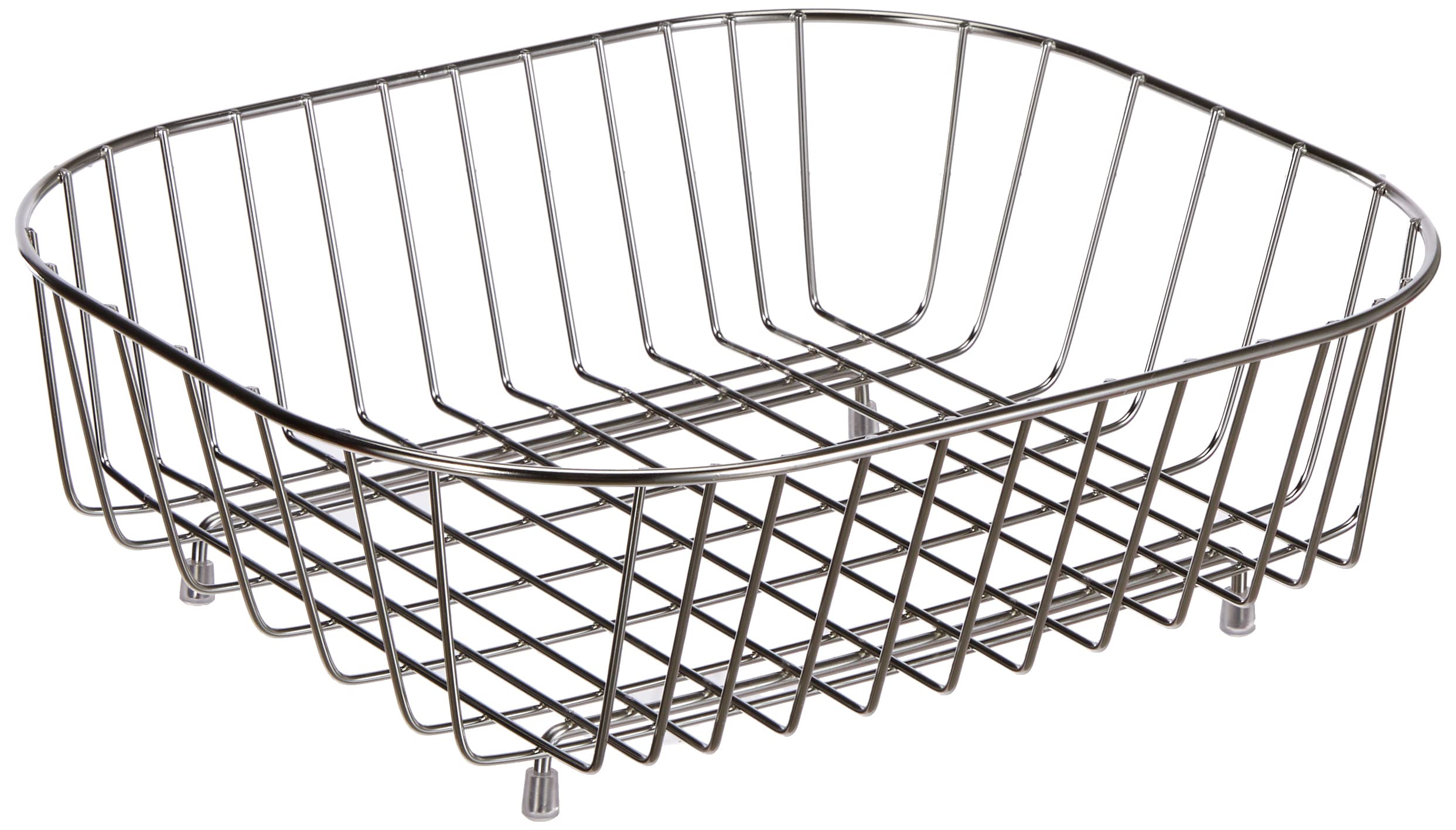 Delfinware 3950SS Stainless SteelOval Sink Basket, Steel, Silver