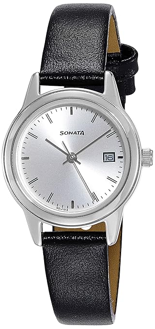 Sonata Essentials 2.0 Analog Silver Dial Women's Watch-8157SL01