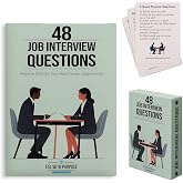 48 Job Interview Questions Cards - Practice Skills for Your Next Career Opportunity