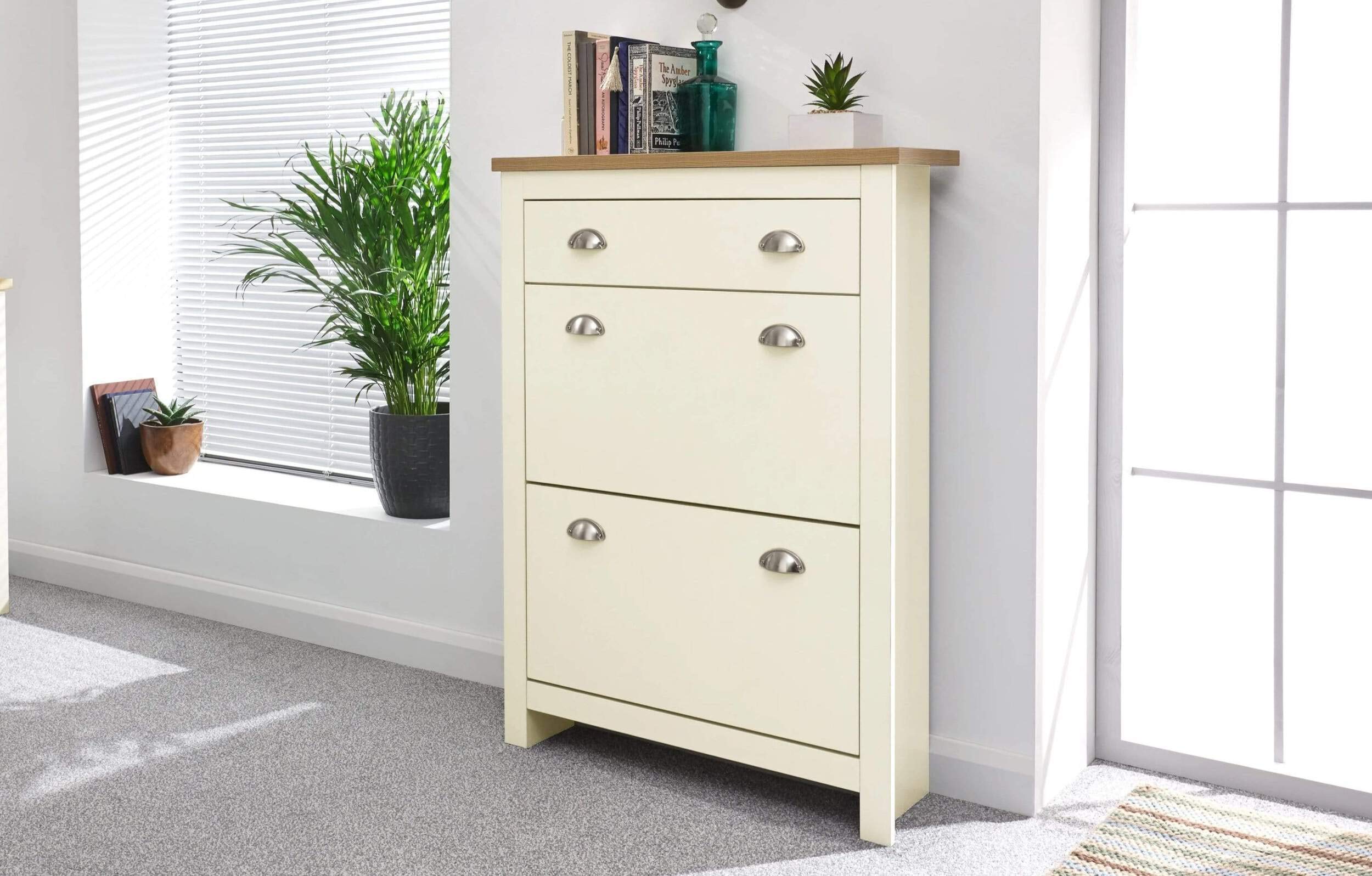 lancaster grey shoe cabinet