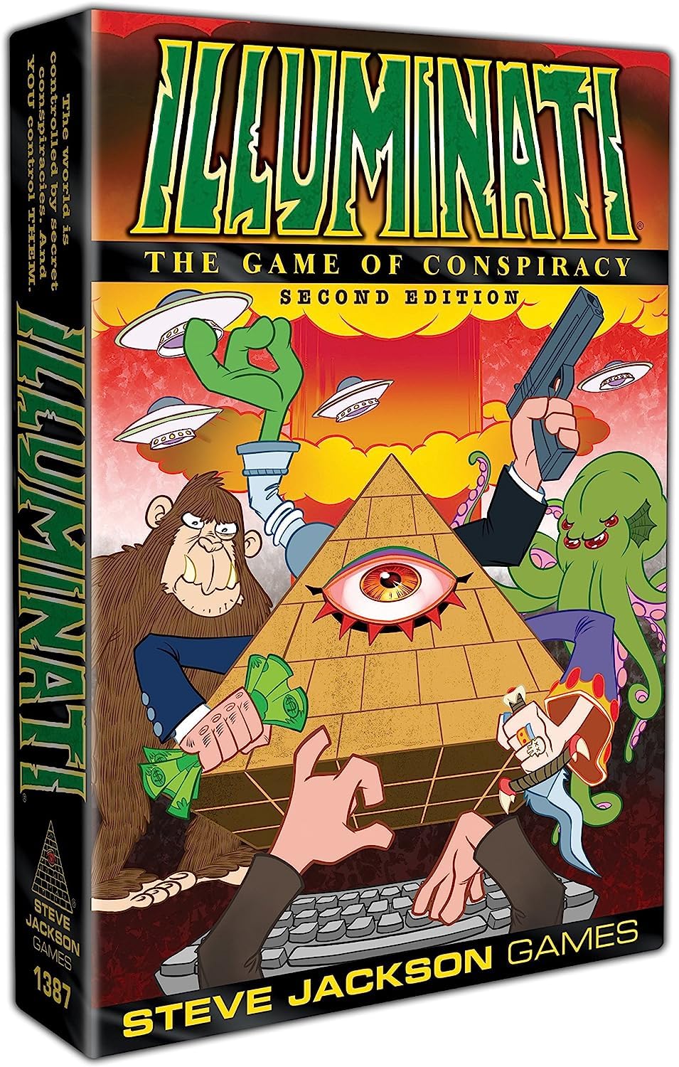 Steve Jackson Games, Illuminati, The Game of Conspiracy - 2nd Edition, Card Game, Ages 12+, 2-6 Players, 1-3 Hours Playing Time