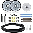 AZ4U Dryer Repair Kit Drum Rollers 12001541 303373K W10116741 303373, Belt 33002535 WP33002535 33001777, Idler Pulley 6-3700340 WP6-3700340 Replace For Maytag Neptune 3000 Series MDE6000AYW MDE5500AYW