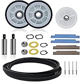 AZ4U Dryer Repair Kit Drum Rollers 12001541 303373K W10116741 303373, Belt 33002535 WP33002535 33001777, Idler Pulley 6-3700340 WP6-3700340 Replace For Maytag Neptune 3000 Series MDE6000AYW MDE5500AYW