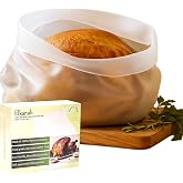 Elkanah XL Reusable Silicone Turkey Bag, Oven Bag for Roasting, Brining | Extra Large Size Upto 30lbs 100% Pure Platinum