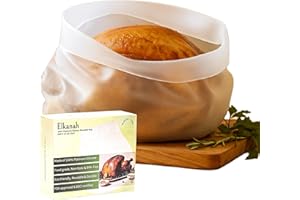 Elkanah Reusable Oven Bag Turkey Bags Extra Large (26L) Silicone Roasting Bags|Made from 100% Pure Platinum Silicone Sac|Free