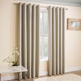 Enhanced Living Vogue Cream 90 x 54 Eyelet Thermal Noise Reducing Curtains