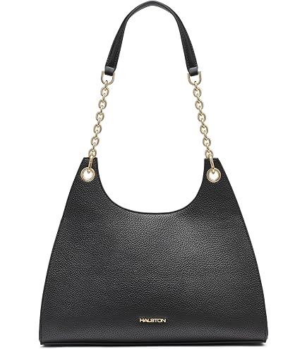 Amazon.com: H HALSTON Women's Handbags Satchel, Black/Gold, One