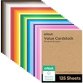 Cricut Value Cardstock Paper, Rainbow Sampler - 125 sheets (8.5" x 11") | Compatible with Joy Xtra, Explore, & Maker Machines