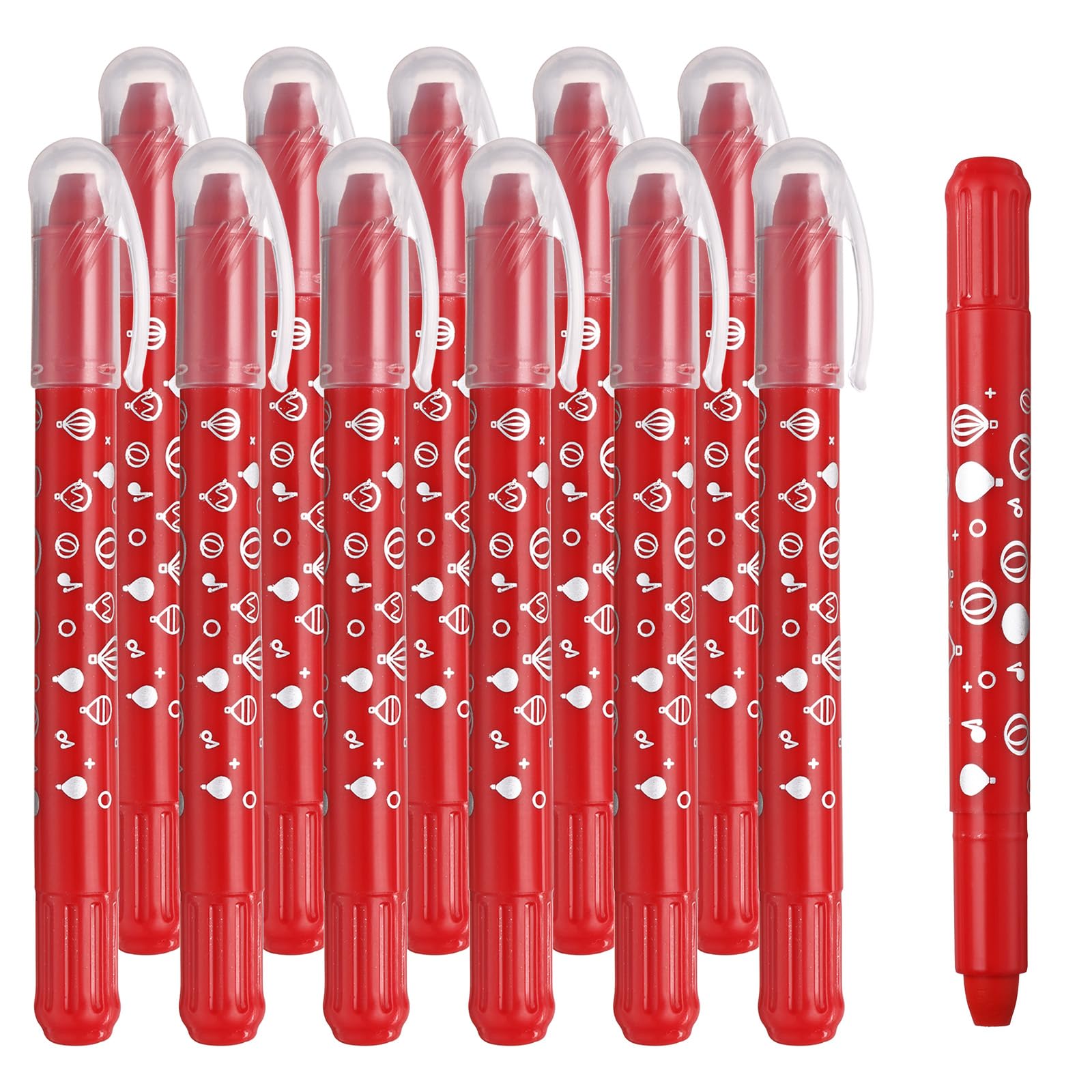 PATIKIL Watercolor Gel Crayon, 12Pcs Washable Twist Crayons for Coloring, Drawing, Painting, Red