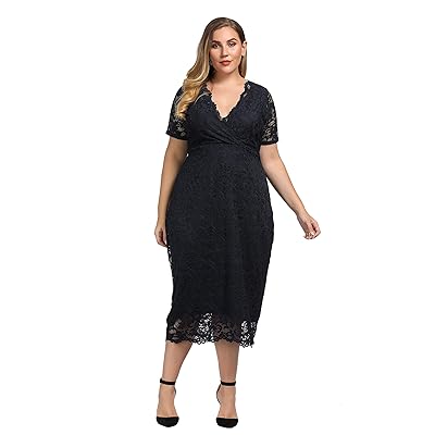 Chicwe Womens Plus Size Stretch Scalloped Lace Italy | Ubuy