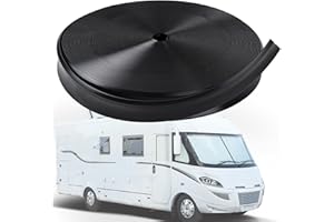 EcoBrisa 7/8" RV Trim Molding Insert 100ft RV Trim Molding Exterior UV Resistant Camper Trim Molding Exterior Heavy Duty Vinyl RV Screw Cover Trim RV Accessories Fits for RV Camper Travel, Black
