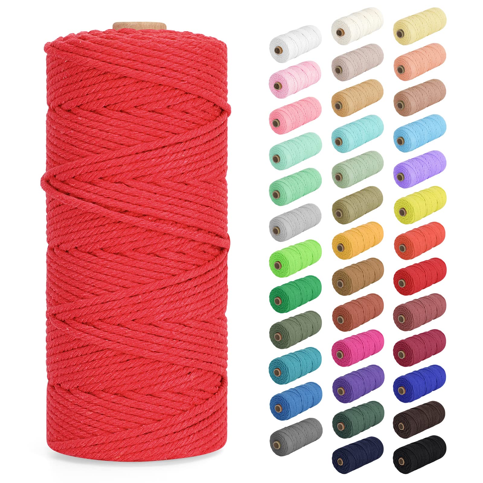 Macrame Cord 3mm x 109Yards (328Feet), Natural