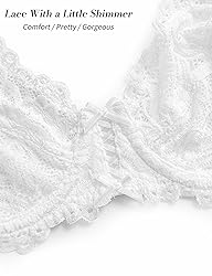 Wingslove Women's Sexy Lace Bra Non Padded