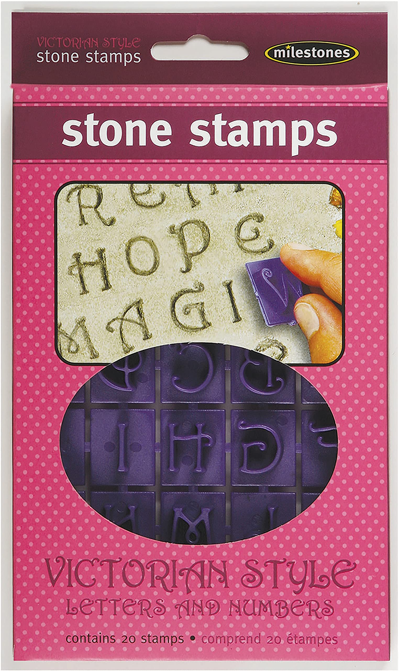 Midwest Products Plastic Stone Stamps-Victorian Style Letters and Numbers