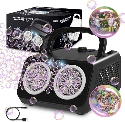 PANAMALAR Bubble Machine Automatic Bubble Maker with Lights 2000+ Bubbles