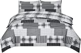 PRIME LINENS Duvet Cover Set 4 Pcs Brushed Microfibre Grey Denim Super King view 2