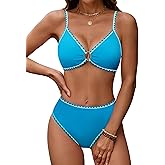 Blooming Jelly Womens Bikini Sets Color Block Two Piece Swimsuit O Ring Stitched Bathing Suit 2026