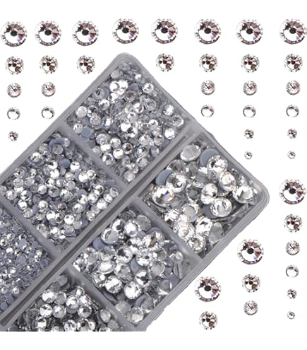 325 Piedras Estrás Transparentes CraftbuddyUS - Para Manualidades, Bodas, Decoración, En Tira Adhesiva