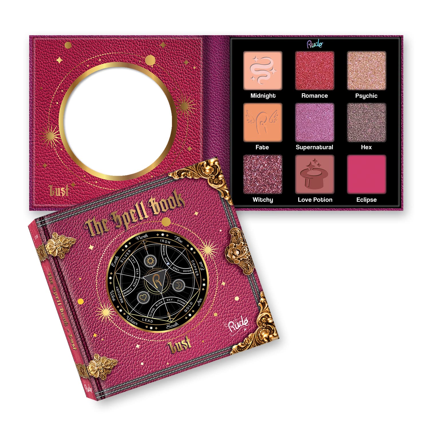 The Spell Book Palette - Lust by Rude Cosmetics for Women - 0.38 oz Eye Shadow