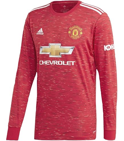 Amazon.com: adidas Manchester United Long Sleeve Home Jersey 23/24