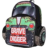 INTIMO Monster Jam Grave Digger Truck Shaped Dual Compartment Tote Backpack For Daily Use 16"
