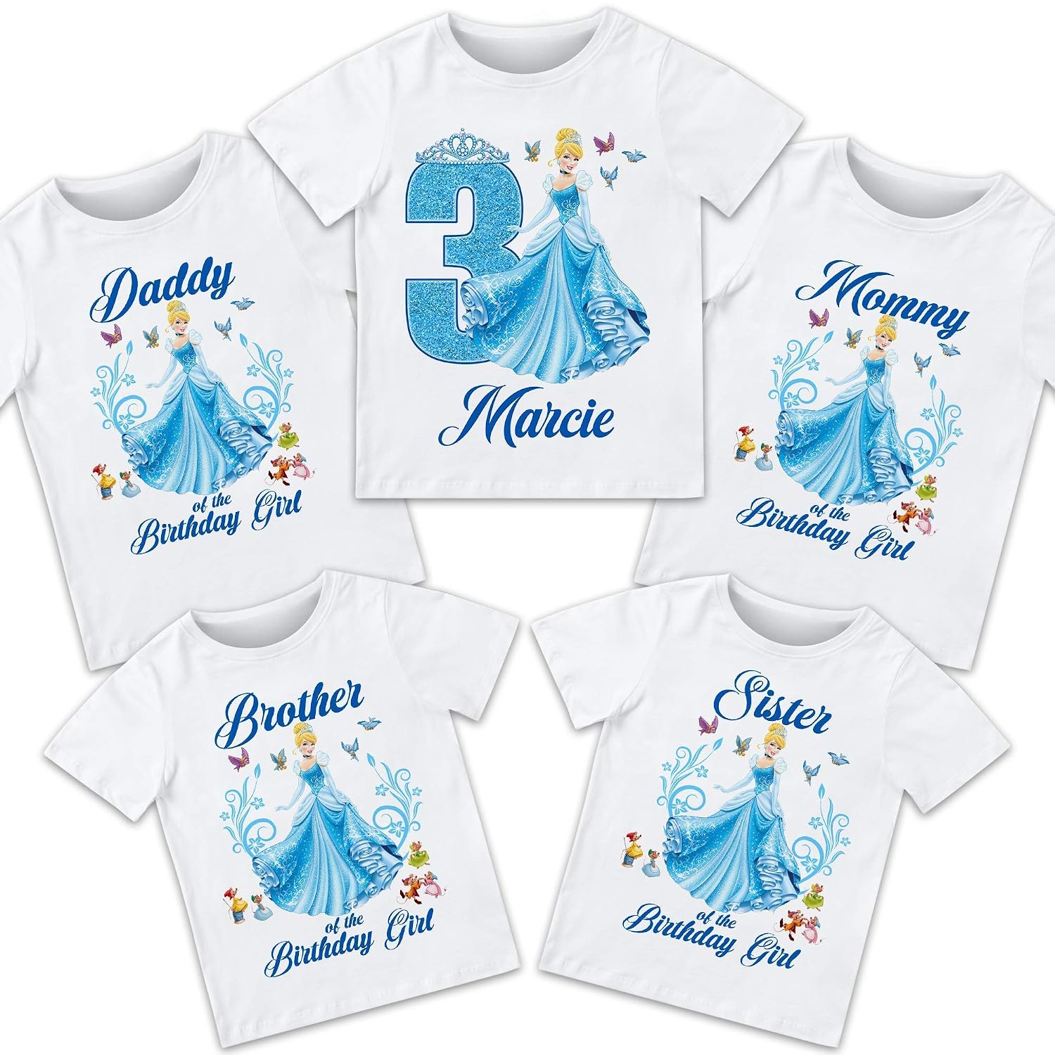 Princess matching shirts Cinderella 