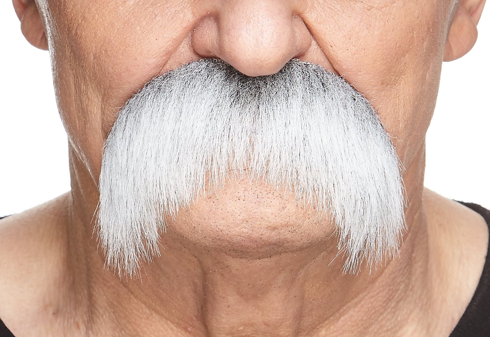 Photo 1 of Mustaches Self Adhesive Fake Mustache, Novelty, Walrus False Facial Hair for Adults, Costume Accessory for Halloween, Gray with White Color