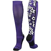 MadSportsStuff Crazy Soccer Socks with Soccer Balls for Girls and Boys Youth Kids Over the Calf Gift Accessories