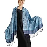 vimate Silky Paisley Pashmina Shawl Scarf-Women's Soft Double-side Jacquard Pashminas Wrap for Evening Dress Travel Shawl