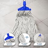 TDBS Kentucky Mop Set Blue Industrial Cotton Mop Heads Aluminium Handle view 5
