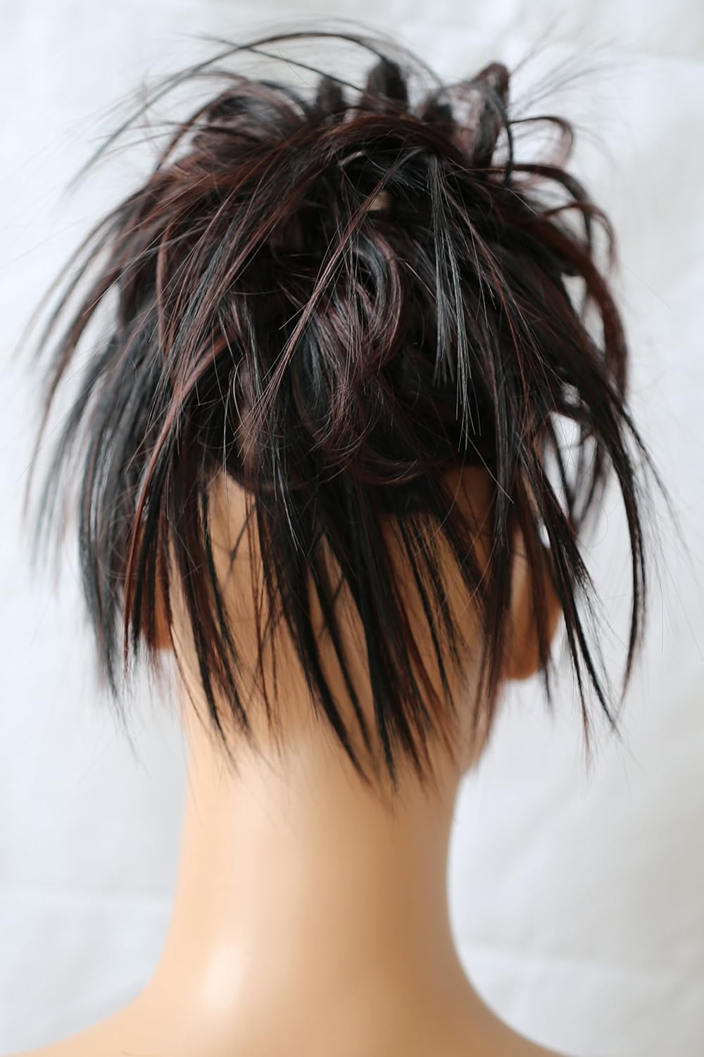 CAISHA XXL Jumbo Hairpiece Scrunchy Updo Bridal Hairstyle Messy Hair Tie Brown Black Mix G24F, brown black mix #1H6A G24F - Image 4
