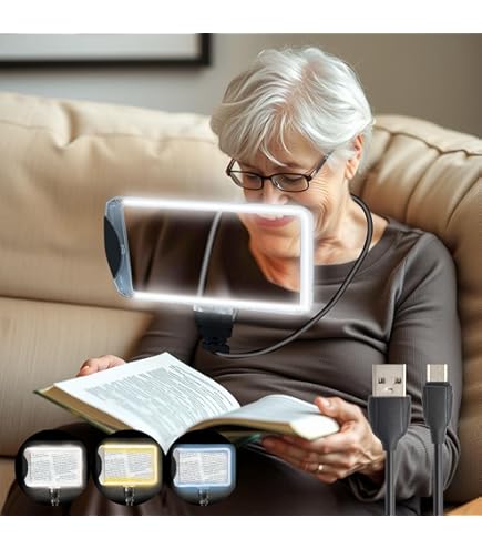 JUOIFIP Magnifying Glass For Reading Hands Free, 5X Magnifier Loupe