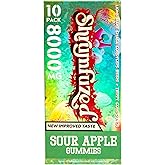 Shrumfuzed - Proprietary Nootropic Gummy 8000mg - Now with New Improved Taste - Lion's Mane, Reishi, Chaga, and Cordycep Nootropic Tripee Mushroom Blend (10, Sour Apple)