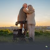 Helavo 4-Wheel Rollator Walker with Seat Foldable Lightweight Aluminum view 6