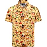 Funny World 3D Print Polo Shirts for Men Short Sleeve Shirt