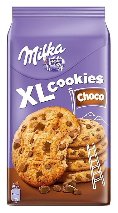 title=Milka Cookies Cioccolato- 184 gr, Confezione da 5 pezzi