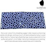 Glamified PU Leather Disabled Blue Badge Holder Gray Polka Dot view 3