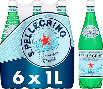 San Pellegrino Sparkling Natural Mineral Water 6 x 1 Litre PET