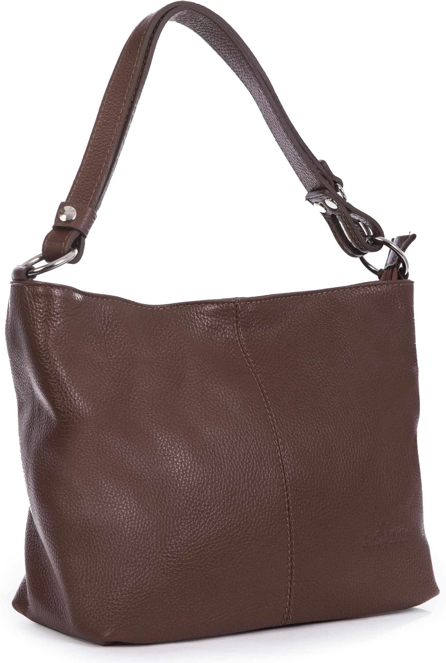 LiaTaliaWomens Genuine Italian Leather Medium Size Shoulder Hobo Bag - Adjustable Long Strap Handbag - EMMY