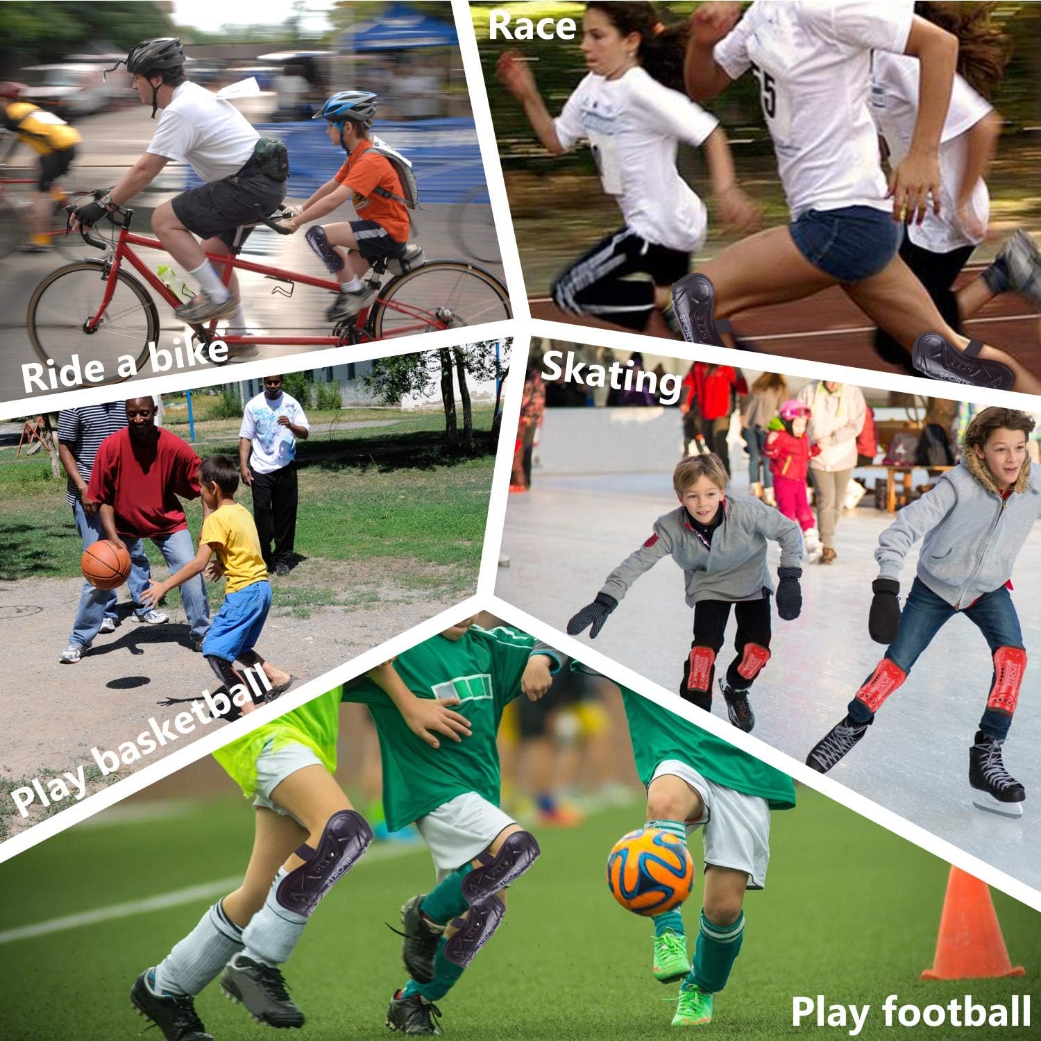 Youth Soccer Shin Guards, 2 Pair Lightweight and Breathable Child Calf Protective Gear Soccer Equipment for 3-10 Years Old Boys Girls Children Teenagers (Yellow) : Sports & Outdoors