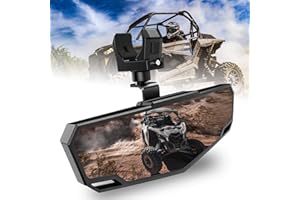Esploratori UTV Rear View Mirror, SXS Center Rearview Mirror with 1.5"-2" Adjustable Clamp Compatible with Polaris RZR, Pioneer, Talon, Can Am Maverick X3, Kawasaki Teryx Mule, Arctic Cat Wildcat