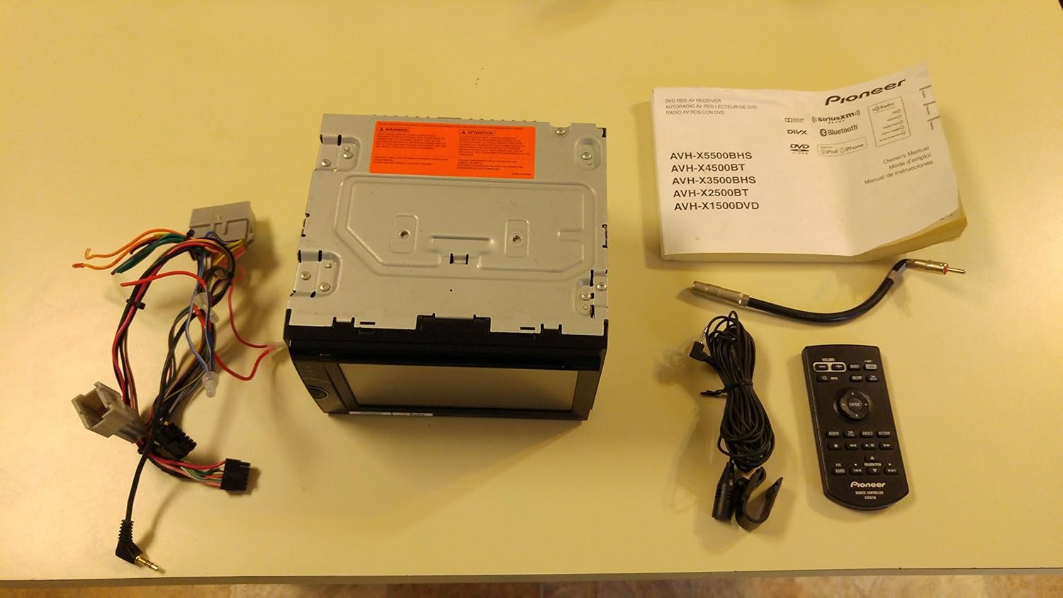 PIONEER AVH-X3500BHS Double-DIN Multimedia DVD Receiver with 6.1" WVGA  Touchscreen Display, MIXTRAX, Bluetooth, HD Radio Tuner, SiriusXM  Ready,Advanced App ...