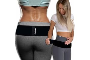 PlayActive Sacroiliac SI Joint Hip Belt - Sciatica Belt and Lower Back Support Brace for Women and Men - Hip Braces for Hip Pain - Pelvic Support Belt, Trochanter Belt for Pain Relief (Regular/Black)