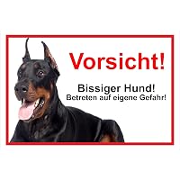 Selbstklebender PVC-Aufkleber „Warnung Vor Dem Hund“ – 300x200 Mm, Wetterfest