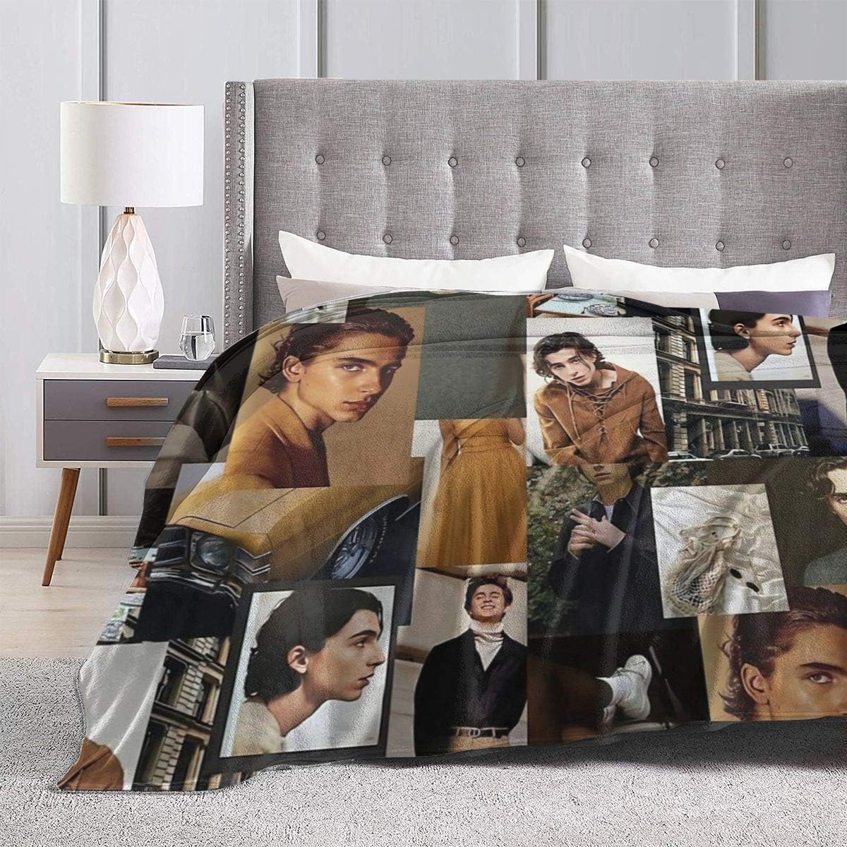 CAFSKYE Timothee Chalamet Collage Ultra-Soft Micro Fleece Blanket Couch 60"" x50-one_Color