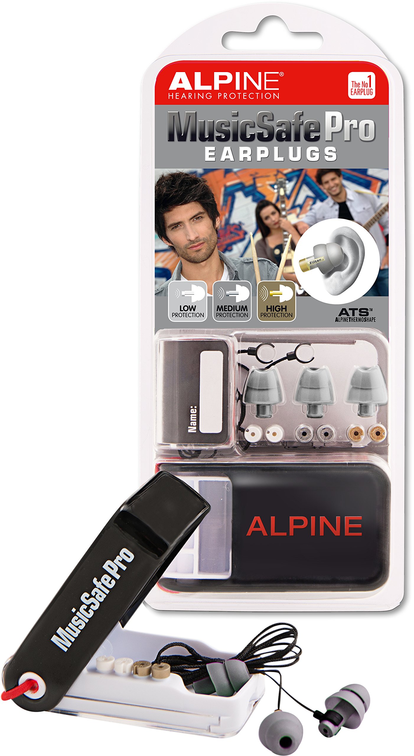 Alpine MusicSafe Pro Hearing Protection System for Musicians, Silver
